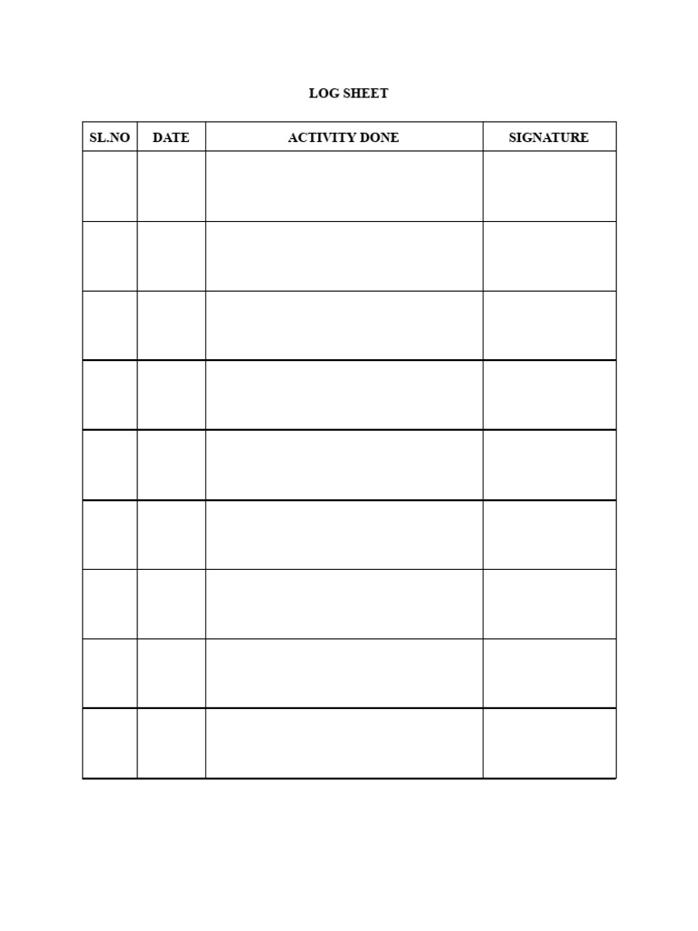 LOG SHEET | PDF