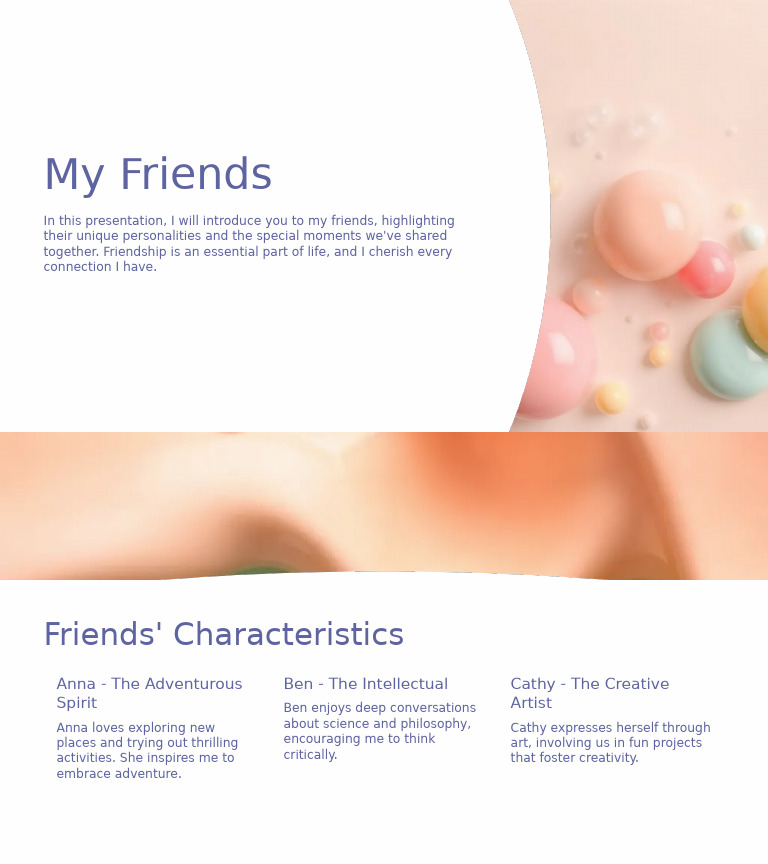 Celebrating My Unique Friendships | PDF
