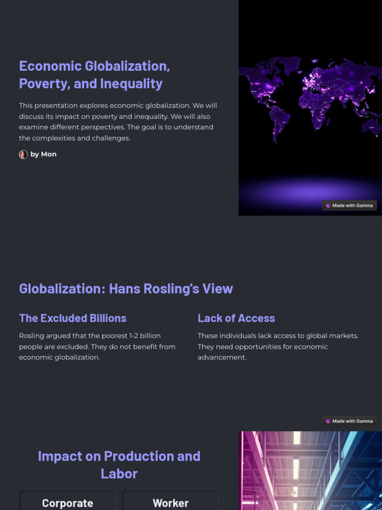 Globalization's Impact on Poverty & Inequality | PDF | Economic ...