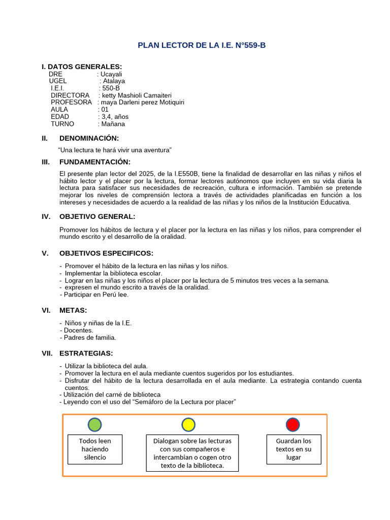 Portada Plan Lector Animado 2025 | PDF | Salón de clases | Aprendizaje