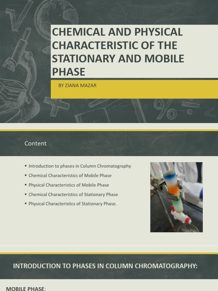 Chemical and Physical Characteristic of The Stationary and | PDF ...