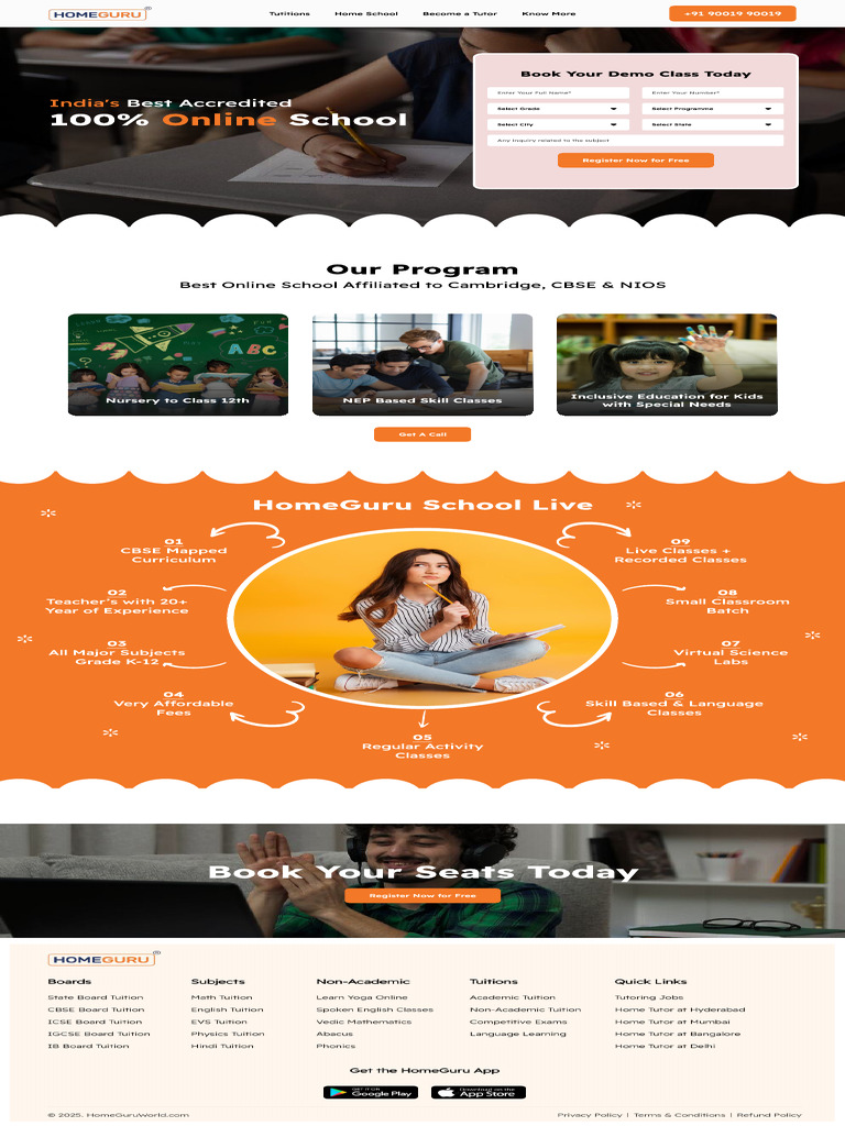 HomeGuru K-12 Online Tutoring Registration | PDF | Schools | Teaching