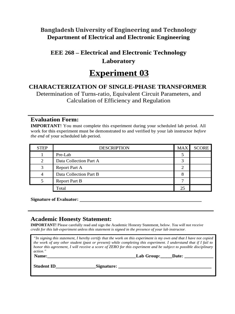 Exp 3 Transformer | PDF | Transformer | Inductance