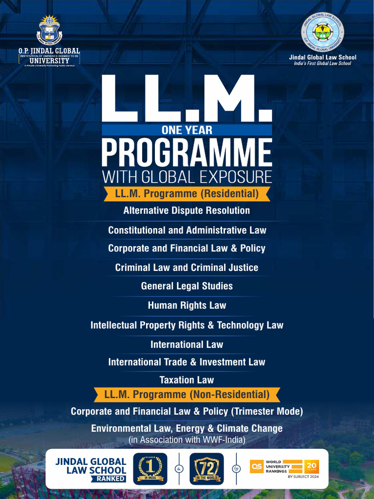Jindal Global Law School LL.M. Programs | PDF | Crimes | Crime & Violence
