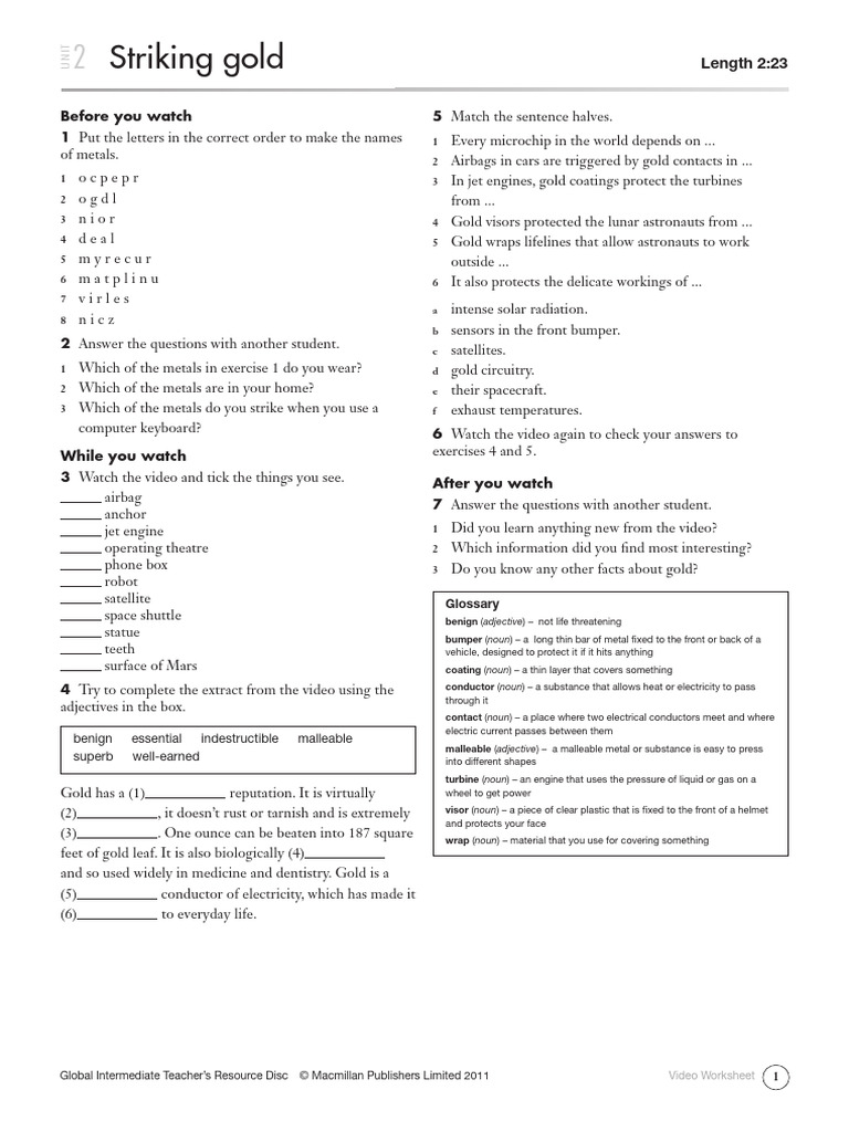 Gi Unit02c Striking Gold | PDF | Gold | Astronautics