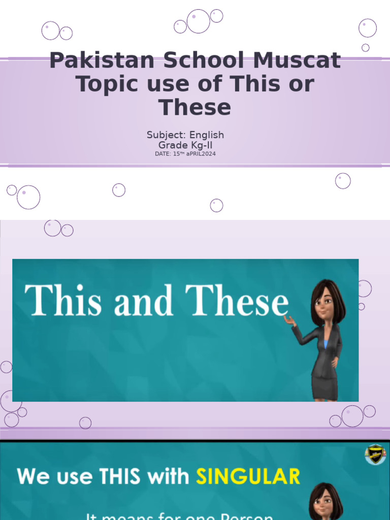 Use of This or These | PDF