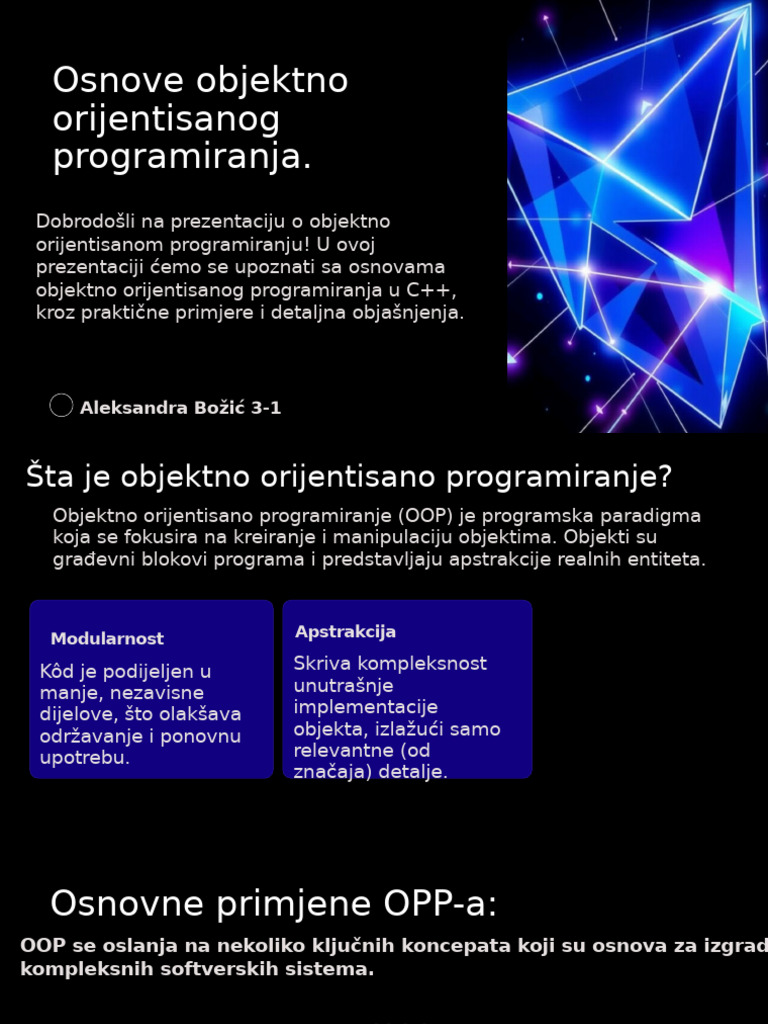 Osnove Objektno Orijentisanog Programiranja III-1 | PDF