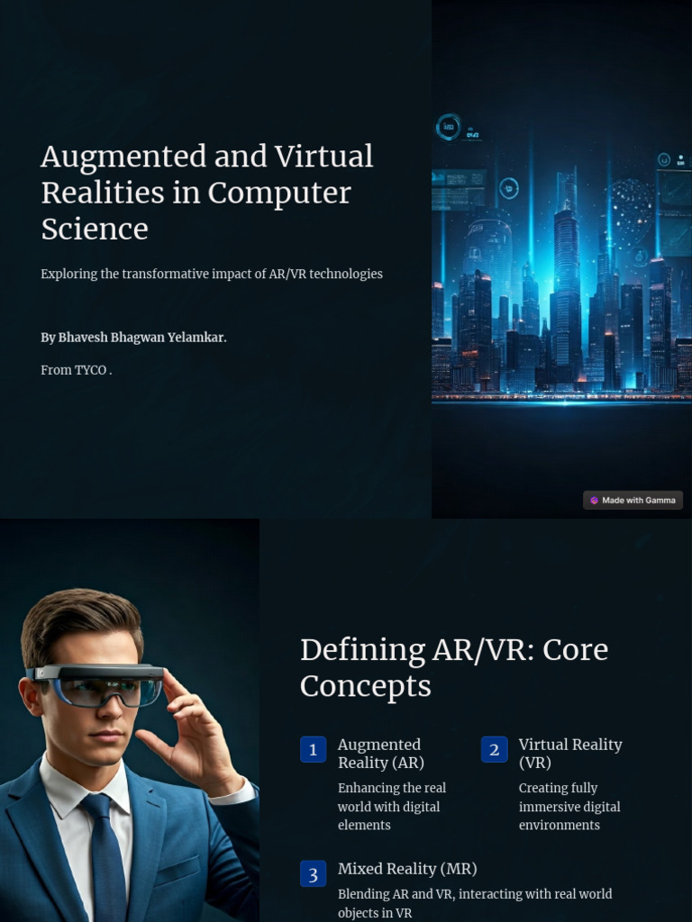 AR/VR Technologies in Computer Science | PDF