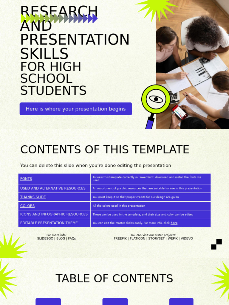 Research and Presentation Skills For High School Students by Slidesgo ...