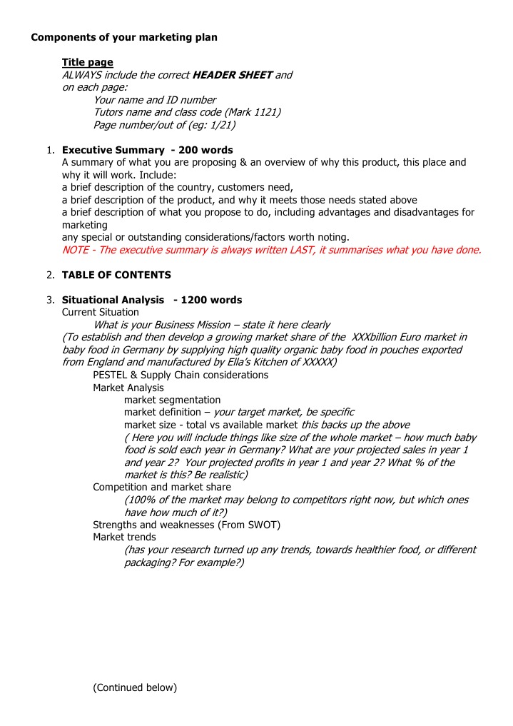 Marketing Plan Components Guide | PDF | Swot Analysis | Strategic ...