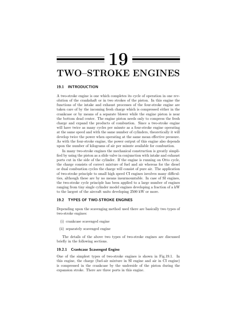 Understanding Two-Stroke Engines | PDF | Internal Combustion Engine ...