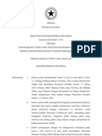 PERPRES No 36 Tahun 2010 Daftar Bidang Usaha Tertutup Dan Terbuka