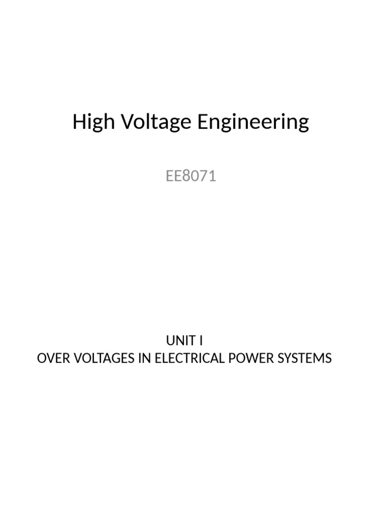 High Voltage Engineering Notes PDF | PDF | Resonance | High Voltage