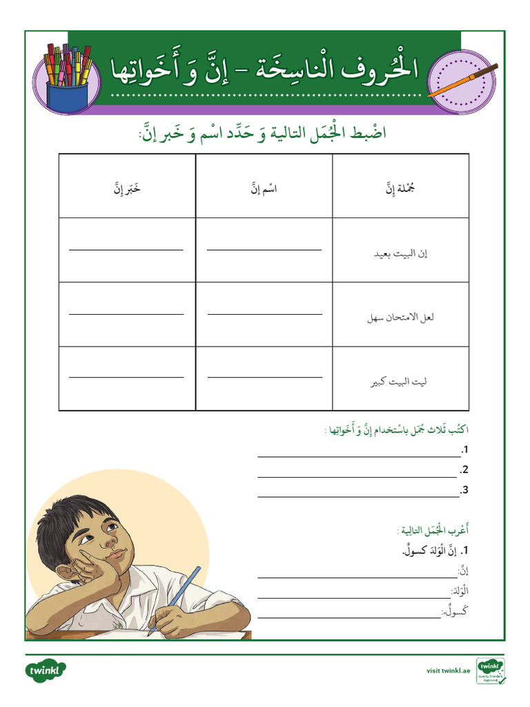 إن وأخواتها | PDF