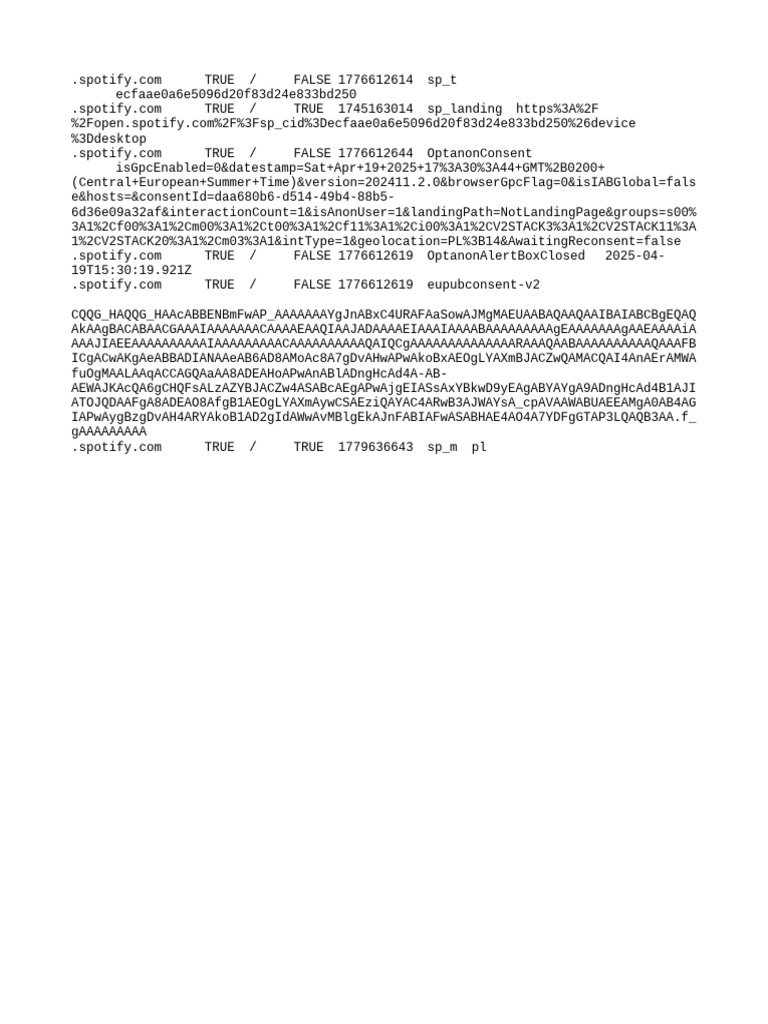 Spotify User Consent Management Data | PDF