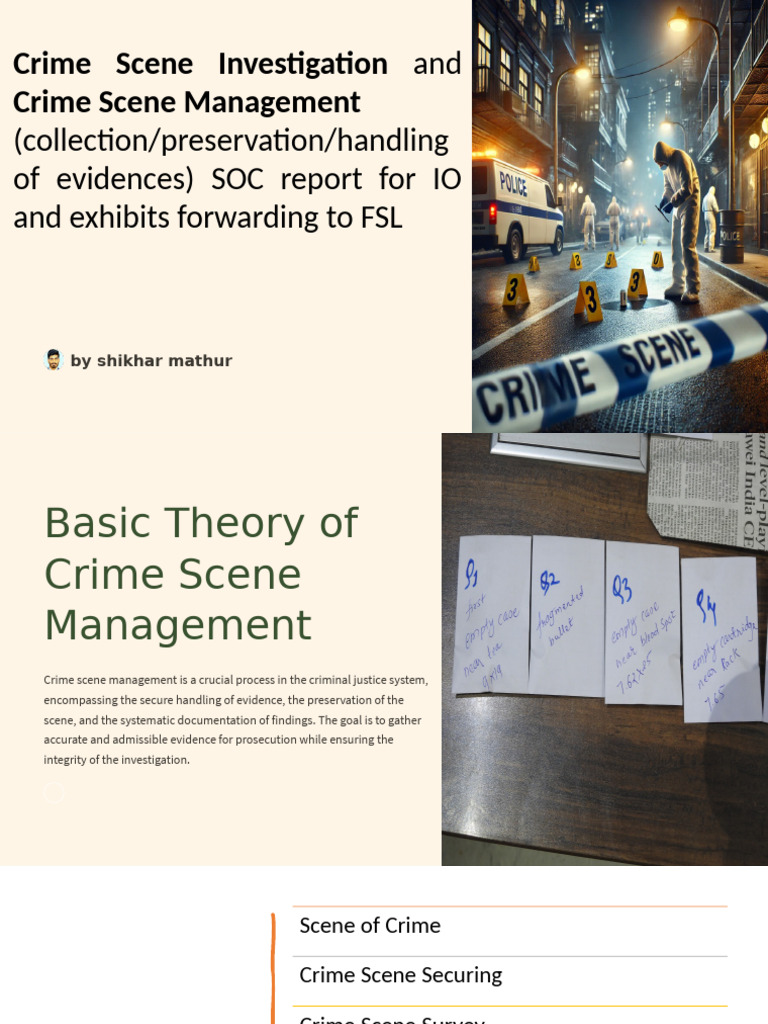 CSM Theory | PDF | Crime Scene | Criminal Justice