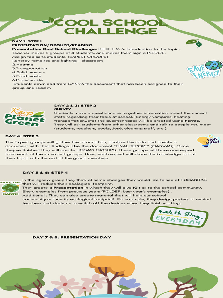 Instructions - PBL - Cool School Challenge | PDF