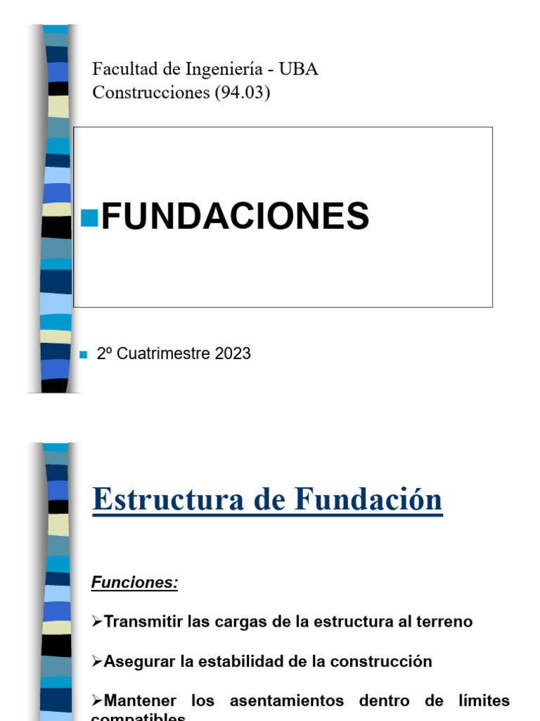 Clase TP6 - Fundaciones | PDF | Fundación profunda | Ingeniería estructural