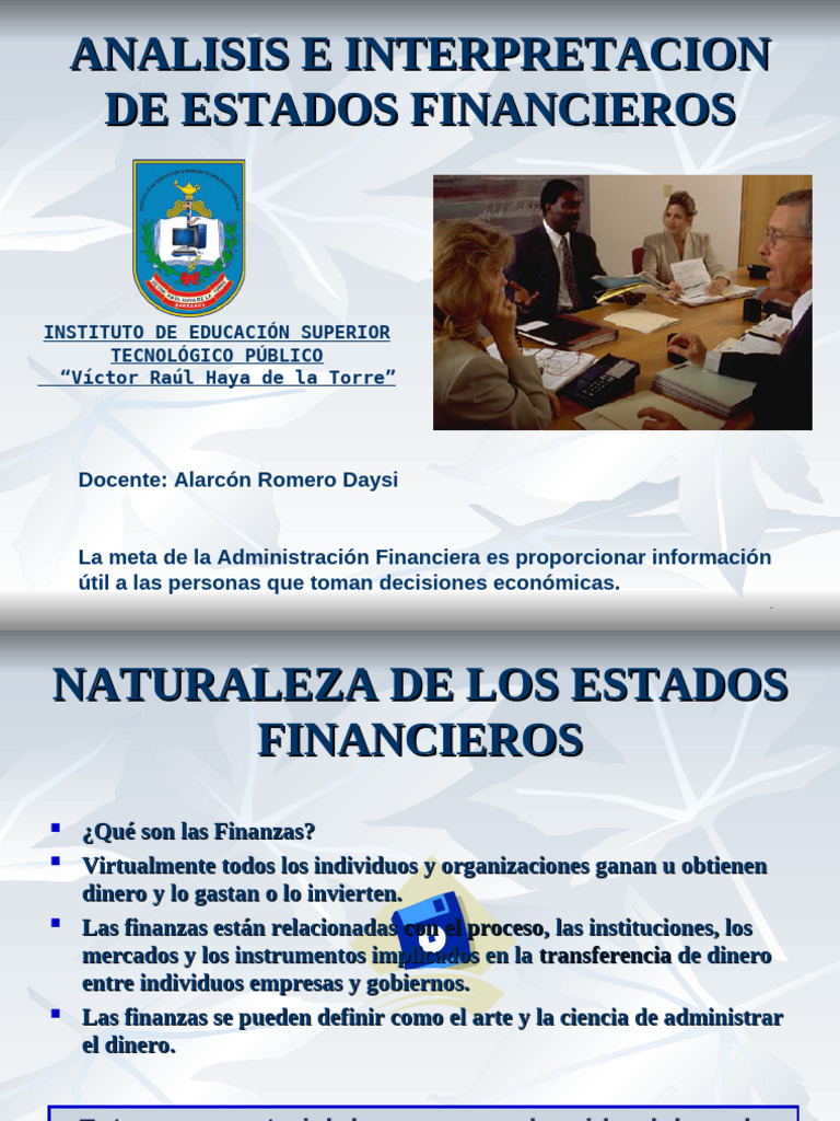 Analisis Estados Financieros | PDF | Contabilidad | Estado de resultados