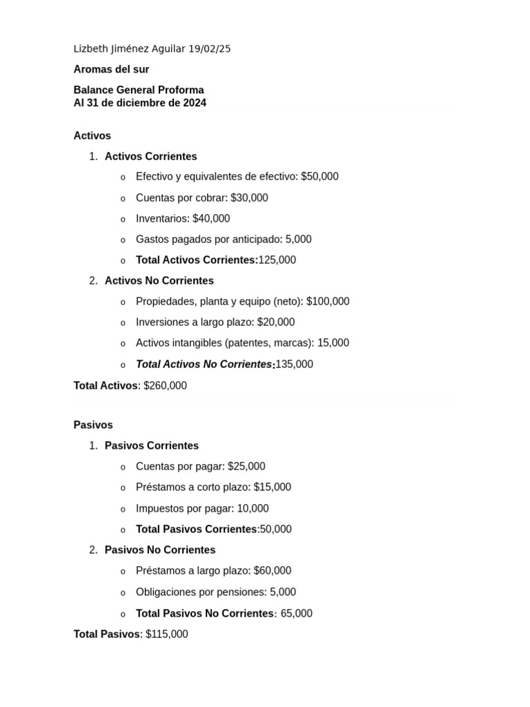 Balance General | PDF | Hoja de balance | Contabilidad financiera