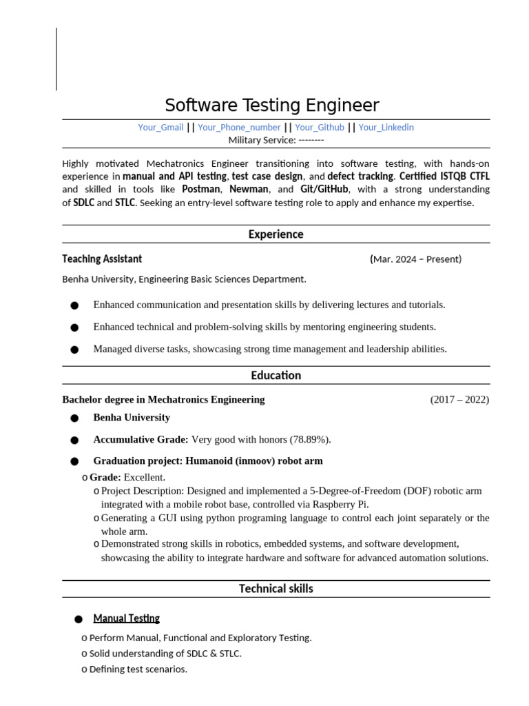 Entry-Level Software Testing Engineer | PDF | Computing | Software ...