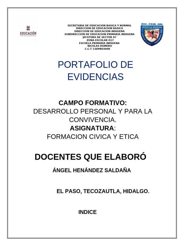 PORTAFOLIO DE EVIDENCIAS Ajustes 23MARZO 2025 | PDF | Evaluación | Plan ...