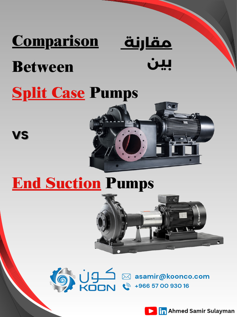 Split Case vs End Suction Pumps | PDF | Energy Technology | Gases