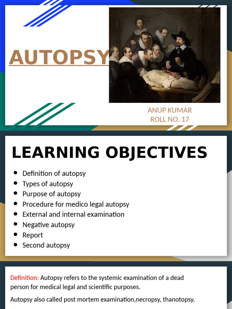 Understanding Autopsy Procedures and Purpose | PDF | Autopsy | Clinical ...