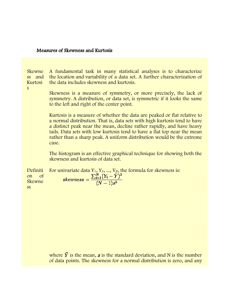 Skewness and Kurtosis Explained | PDF | Skewness | Normal Distribution