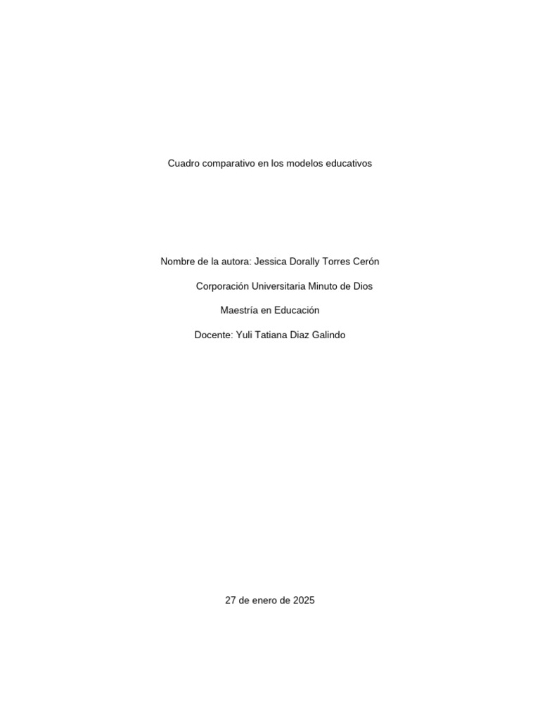 Comparativa de Modelos Educativos | PDF | Enseñando | Aprendizaje