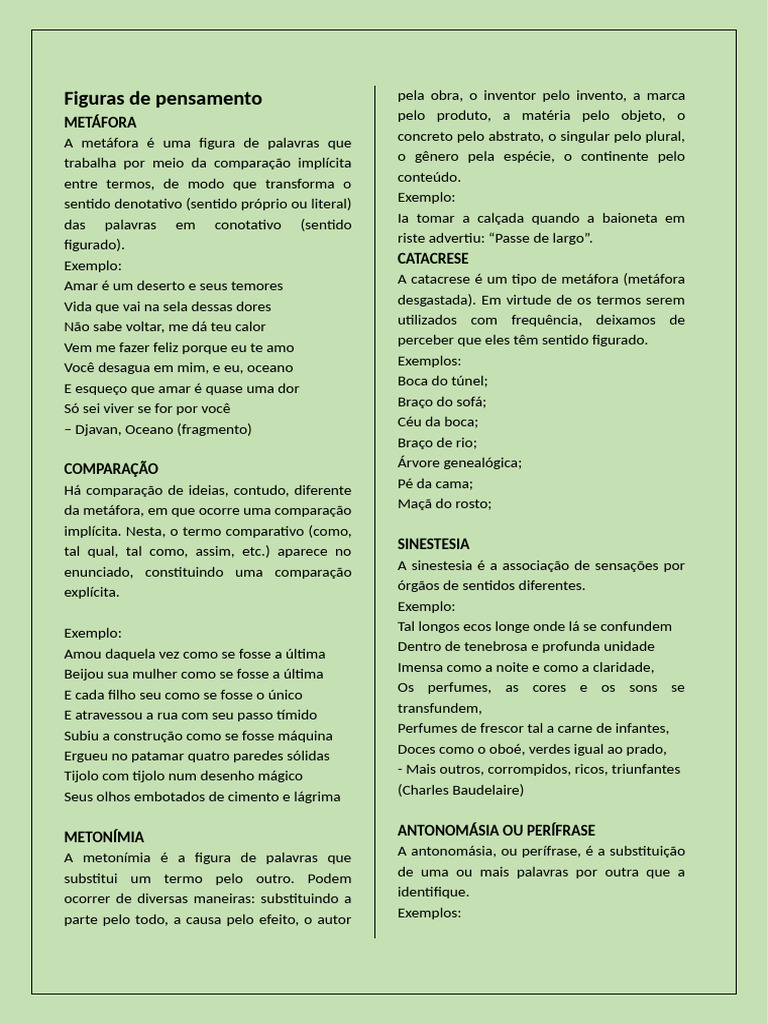 Figuras de Linguagem e Seus Exemplos | PDF | Metáfora | Amor