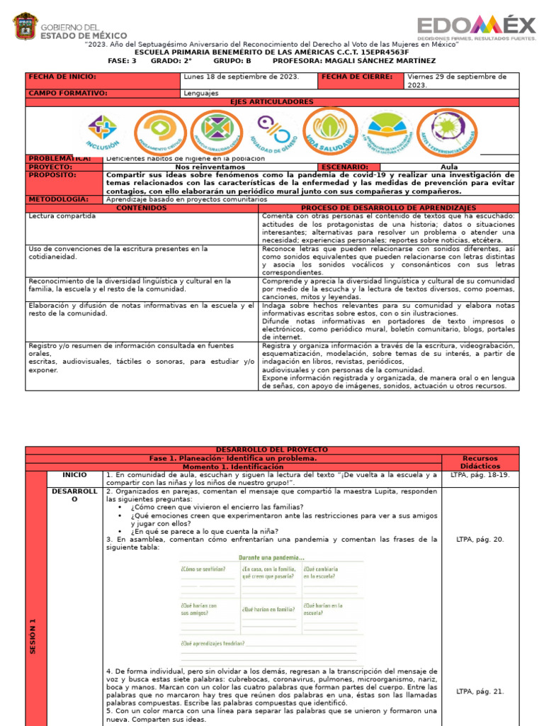 2 Grado - 28 de Agosto. | PDF | Percepción | Educación primaria