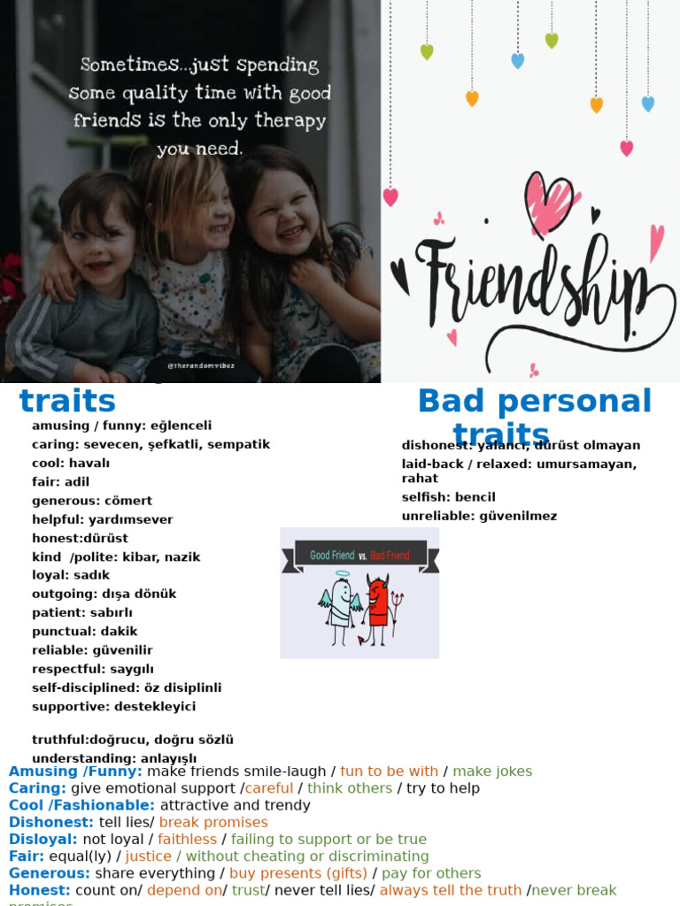 Friendship Traits and Invitations Guide | PDF