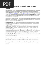 How To Declare The Use of Generative AI Tools - Example | PDF