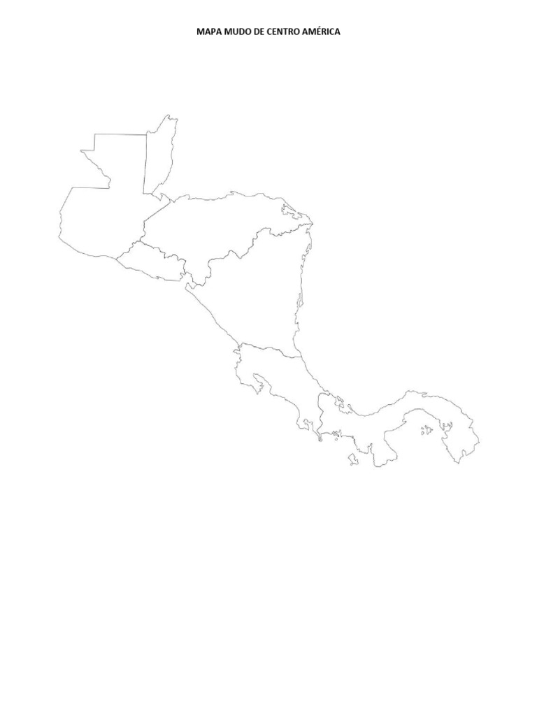 Mapa Mudo De Centro Am rica PDF