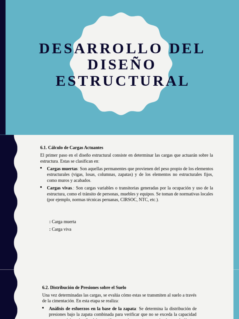 Desarrollo Del Diseño Estructural | PDF | Fundación (Ingeniería) | Columna
