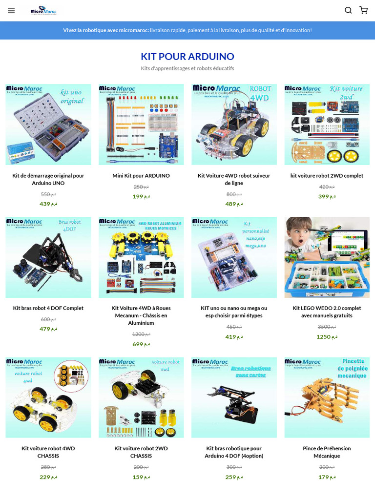 Kits Arduino et Robotique au Maroc | PDF | Électricité | Ingénierie ...