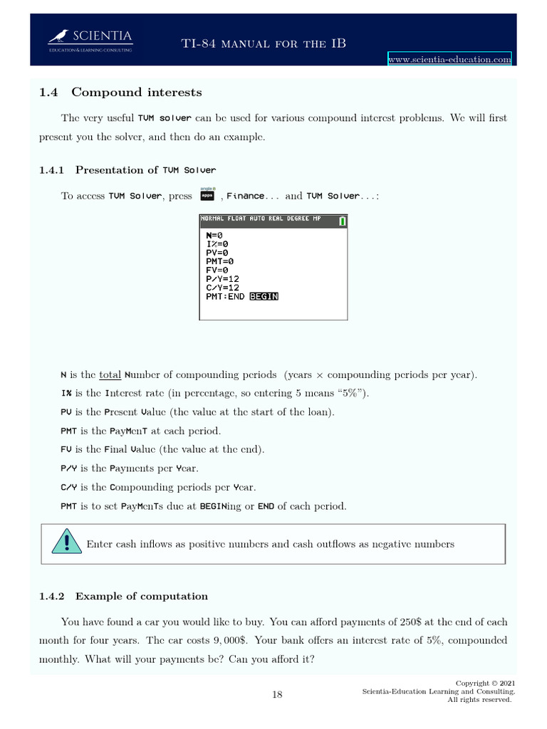 TVM Solver for Compound Interest | PDF | Interest | Private Sector