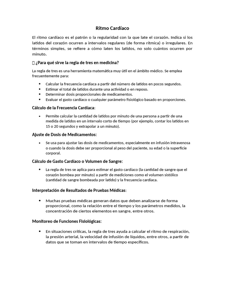 Ritmo Cardíaco | PDF | Corazón | Ritmo cardiaco