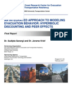 An Integrated Approach To Modeling Evacuation Behavior: Hyperbolic Discounting and Peer Effects