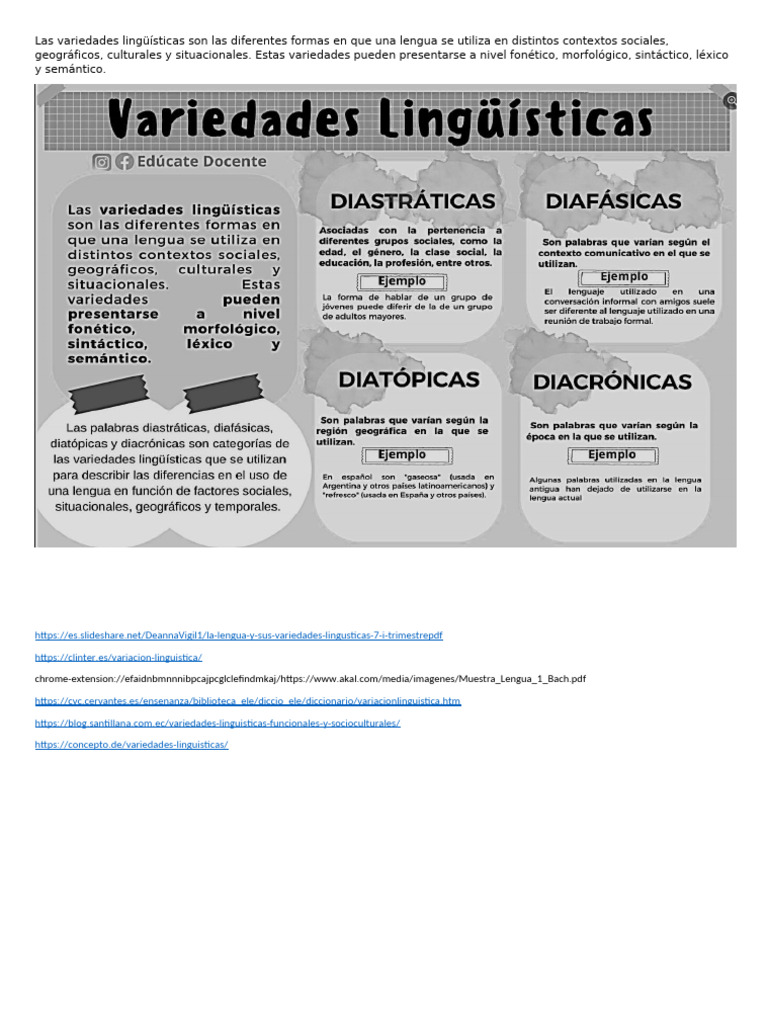 Variedades lingüísticas en el cómic | PDF