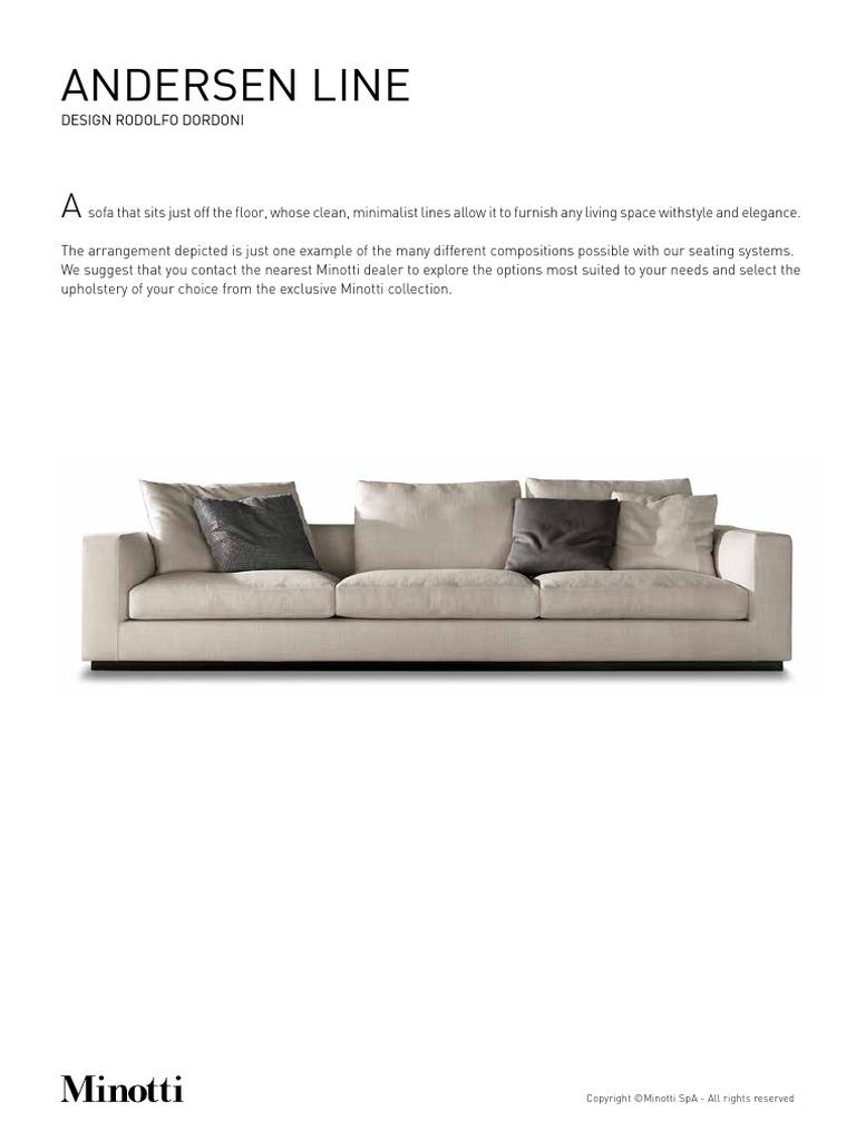 Minotti Andersen Line Sofa Overview | PDF | Furniture | Interior Design