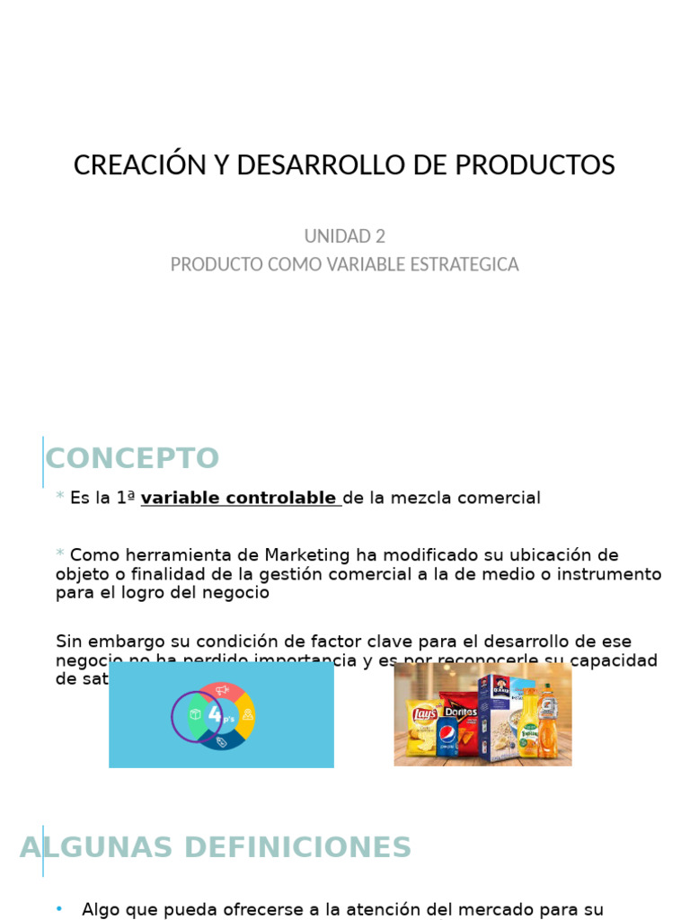 U 2 - Prod Variable Estrategica | PDF | Producto (Negocio) | Marketing