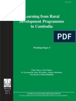 Learning From Rural Development Programmes in Cambodia: Working Paper 4