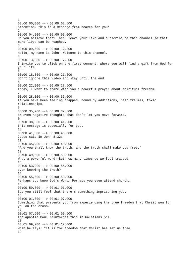 Script - Prayer To Break Chains and Set | PDF | Jesus | Prayer