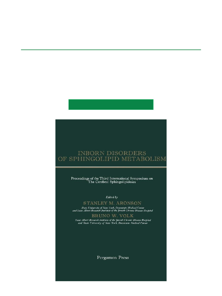 Sphingolipid Metabolism Disorders Symposium | PDF