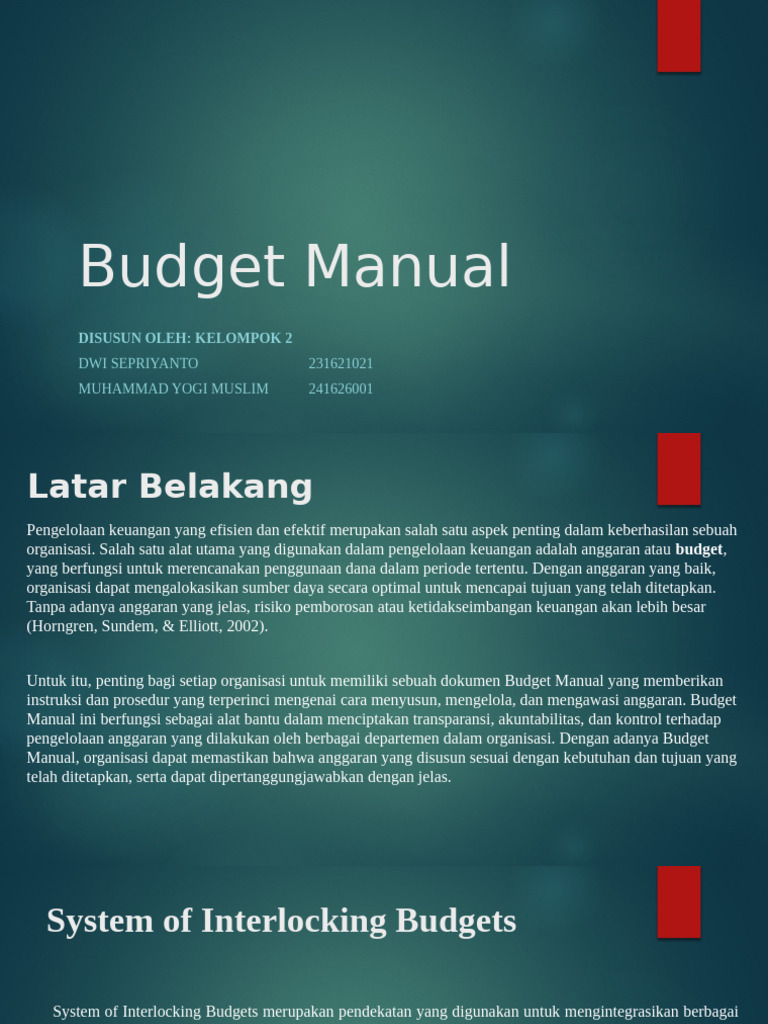 Panduan Penyusunan Budget Manual | PDF
