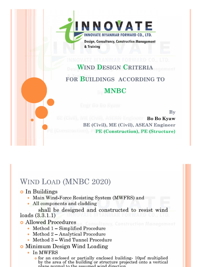 Wind Design Criteria for Buildings MNBC | PDF