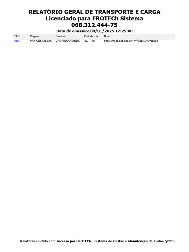 Rota 01 | PDF