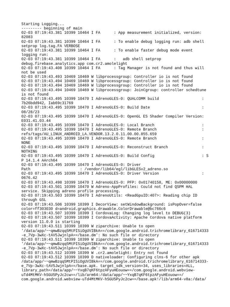 Firebase Analytics Logging Details | PDF | Computing | Software